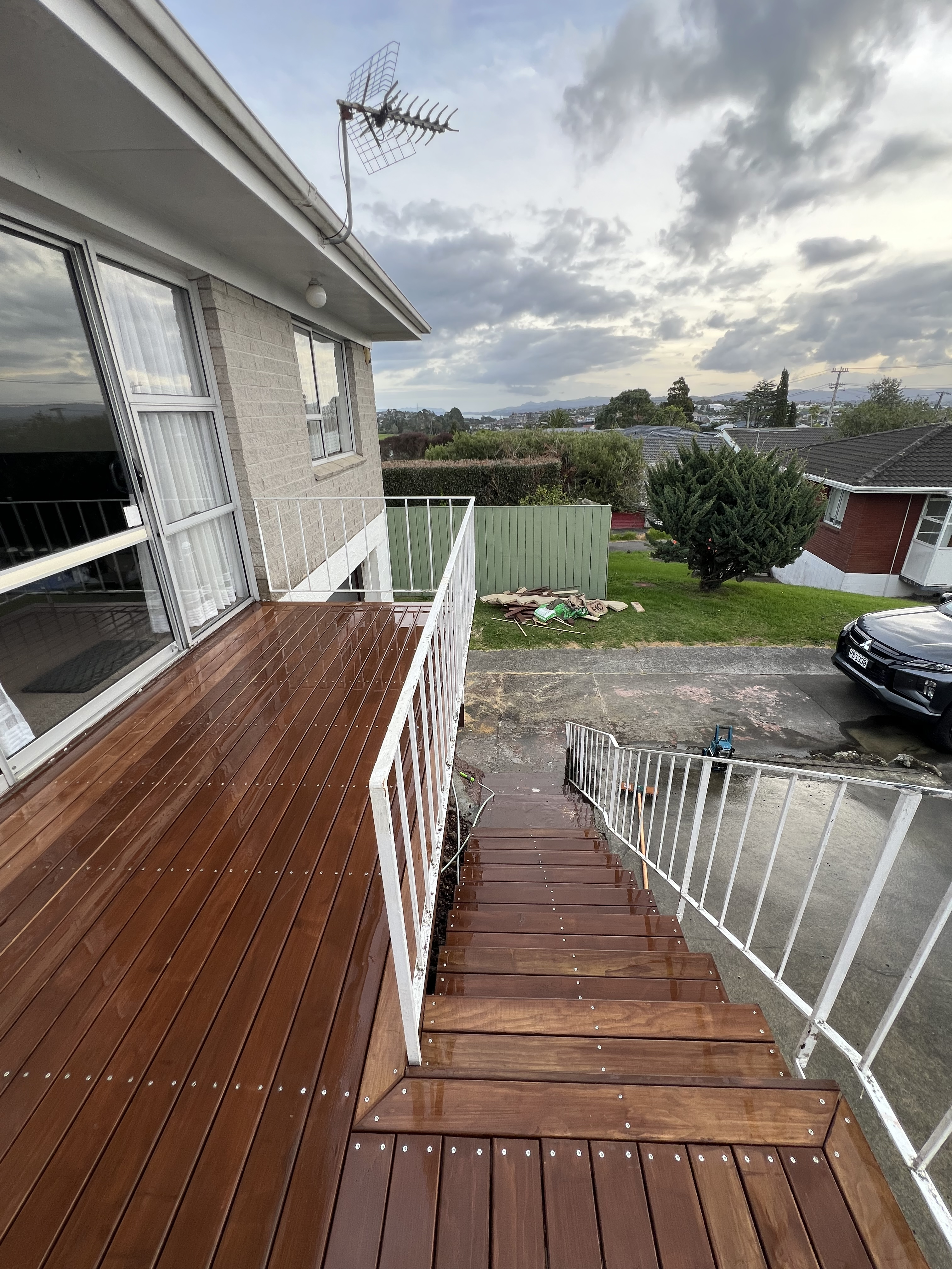 Hardwood Deck & Entry Stairs by Coulter Construction Ltd